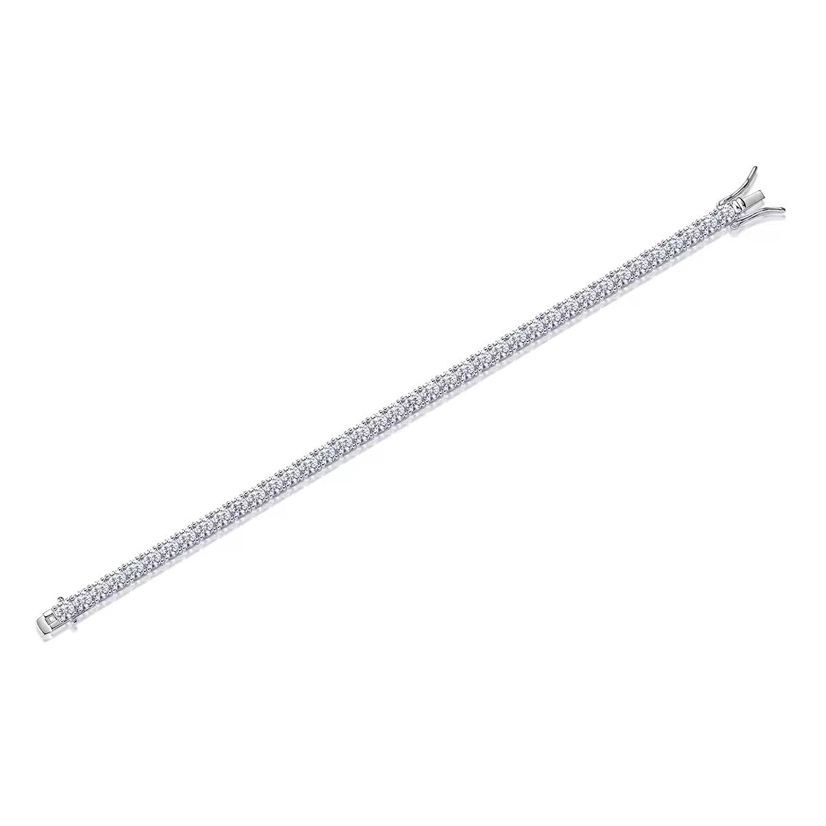 (4mm)سوار تنس فضه استرليني مطليه بالروديوم