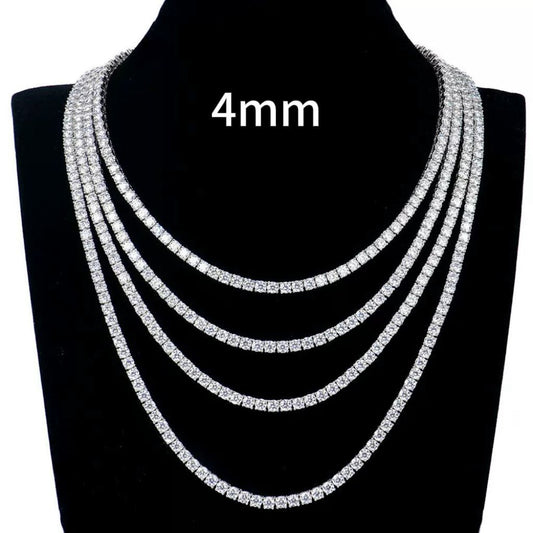 tennis Moissanite necklaces '4mm' .