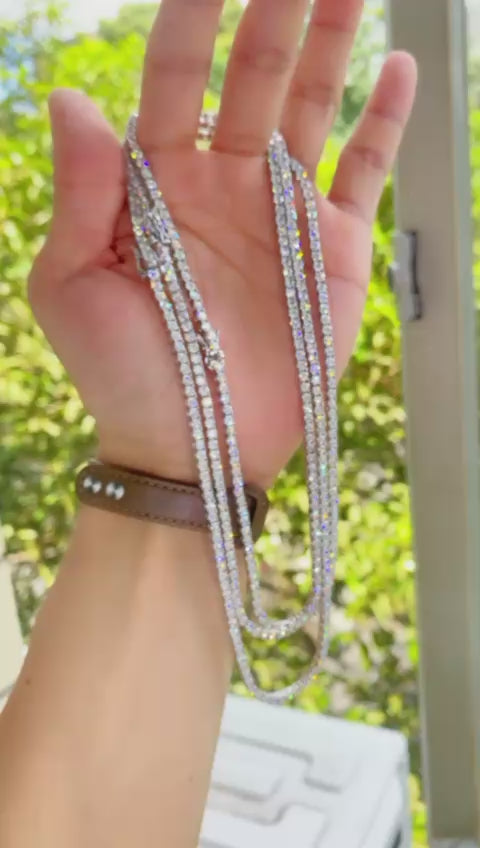 Tennis chain moissanite insted of diamonds 
